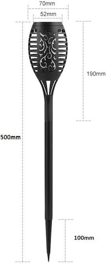Solar Light Traffic Light Warm White with Photocell IP65 52cm