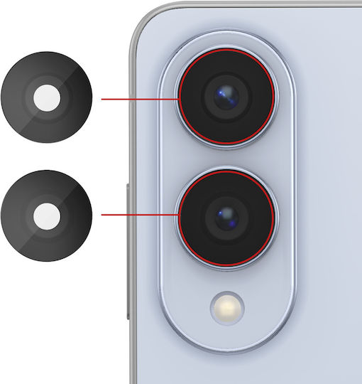 Clappio Complete Replacement Lens Set Rear Camera Galaxy S25 Edge Black