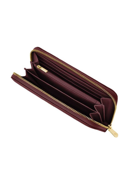 Portofel De Piele Pentru Bărbați De Călătorie Cu RFID Burgundy