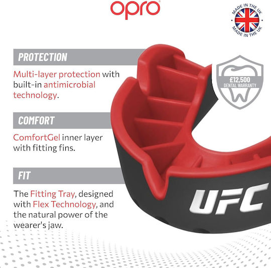 Opro UFC Schutzmaske Für Zahnspangen Silber Level Junior