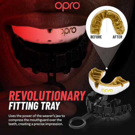 Opro UFC Silver Level Mouthguard White Junior