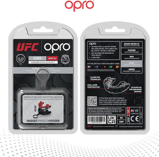 Opro UFC Schutzmaske Für Zahnspangen Silber Level Junior
