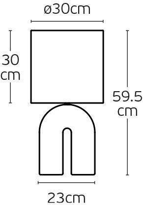 VK Lighting Текстилен Портатиф за Цокъл E27 с Бежова Шапка и Основа