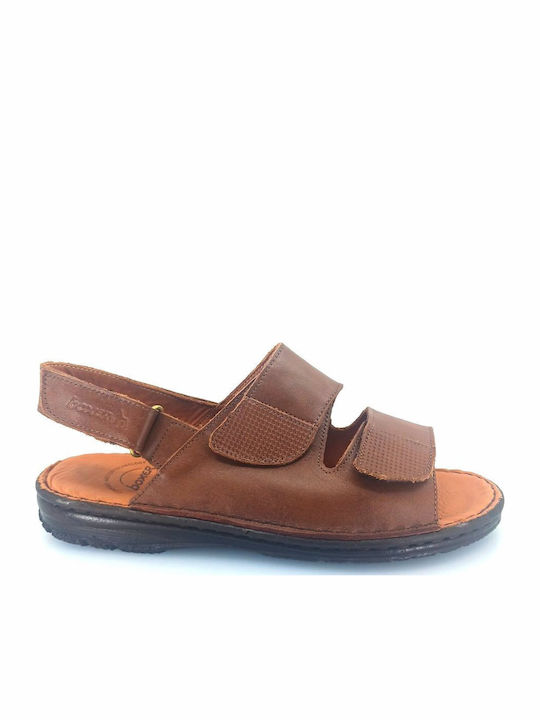 Leder Herrensandalen in Schwarz Farbe