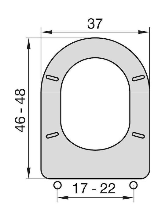 Elvit Capac WC Plastic Alb