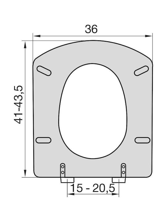Elvit Capac WC Plastic Alb