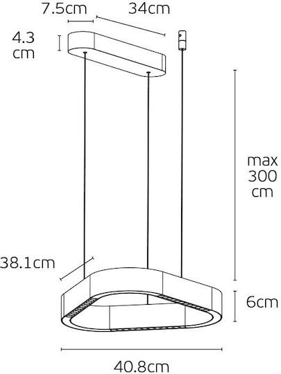 VK Lighting LED Smart Lumina Suspendată Auriu VK Lighting LED Smart Lumina Suspendată Auriu