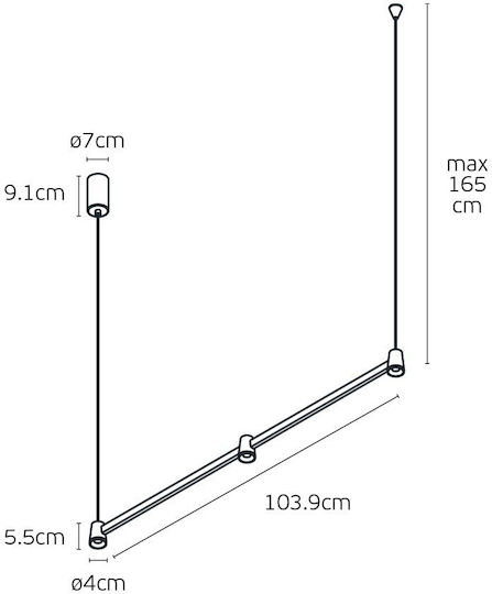 VK Lighting Lumini Suspendate Alb LED Cu Lumină Alb Cald