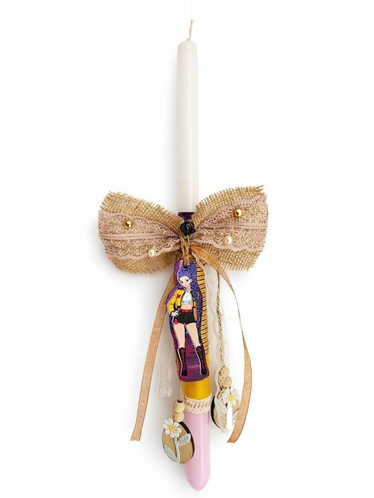 Easter Candle KPop Demon Hunters with Decorative Box Ribbon White Various Designs