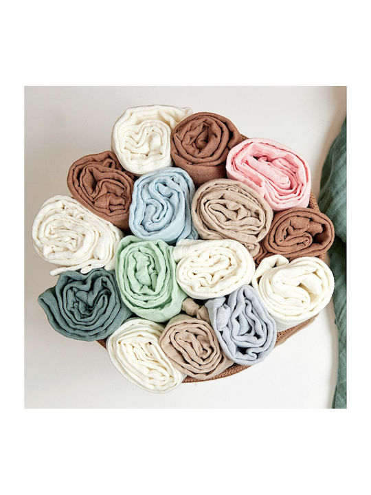 Meyco Muslin Beige Swaddle Blankets 70x70cm 3 Pieces