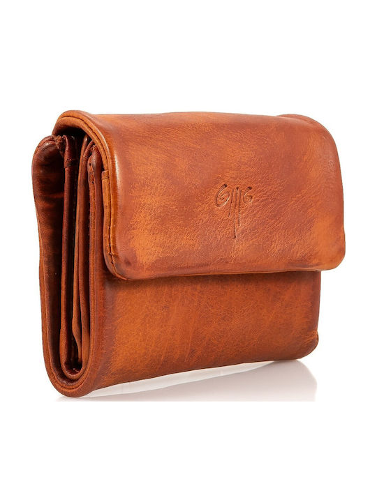 Leather Women's Wallet Tabac Brown