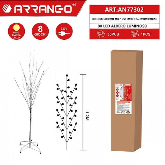 Christmas Tree 120cm White Illuminated Adorned Natural Appearance