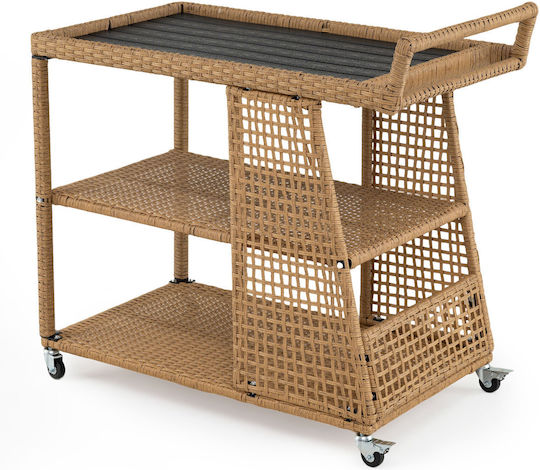 Costway Holz-Küchenwagen 92x54x98cm