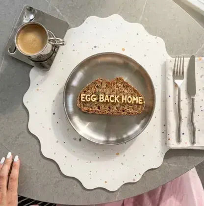 Egg Back Home Tischsets Weiß 35x35cm 2 Stück