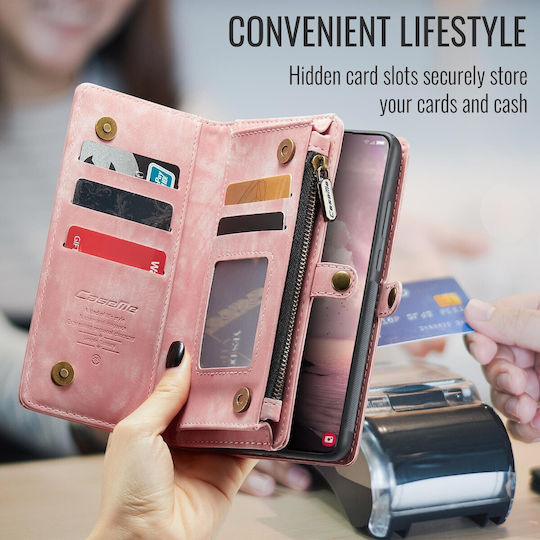 Caseme 008 Samsung Galaxy A57 5g Wallet Detachable Silicone Case Pink
