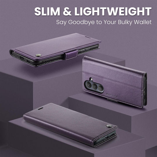 Caseme 023 Samsung Galaxy S26 5g Rfid Θήκη Πορτοφόλι Δερμάτινη –purple