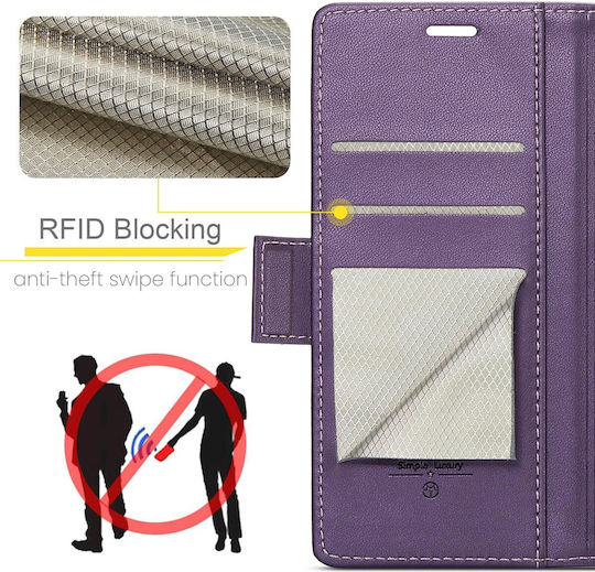 Caseme 023 Samsung Galaxy S26 5g Rfid Θήκη Πορτοφόλι Δερμάτινη –purple