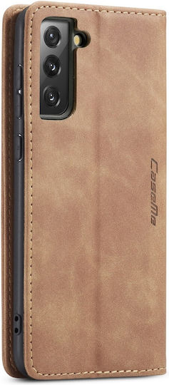Caseme 013 Samsung Galaxy S21 5g Retro Leather Θήκη Βιβλίο Brown