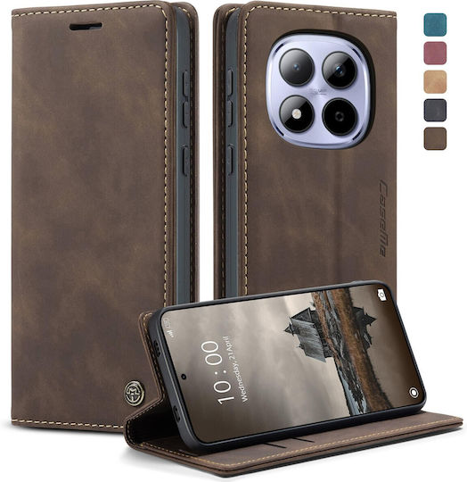 Caseme 013 Xiaomi Redmi Note 15 Pro 4g Retro Leather Θήκη Βιβλίο Brown