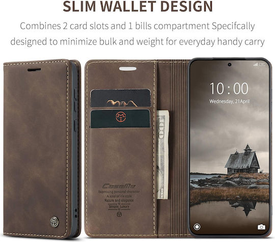 Caseme 013 Xiaomi Redmi Note 15 Pro 4g Retro Leather Θήκη Βιβλίο Brown