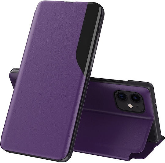Tel1 iPhone 12 Mini Side Display Book Case Purple