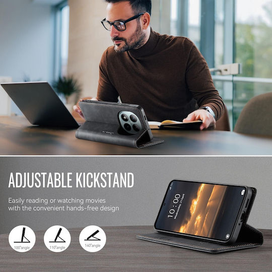 Caseme 033 Xiaomi Redmi Note 15 Pro Plus 5g/poco M8 Pro 5g Rfid Retro Θήκη Βιβλίο Δερμάτινη Black