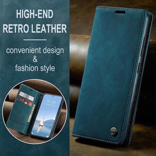 Caseme 013 Samsung Galaxy S26 Plus 5g Retro Leather Θήκη Βιβλίο Blue