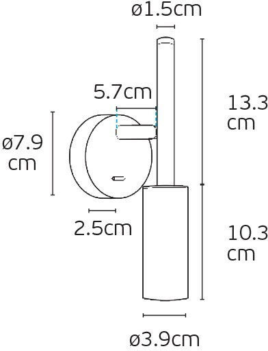VK Lighting LED Θερμό Λευκό Σποτ σε Χρυσό Χρώμα