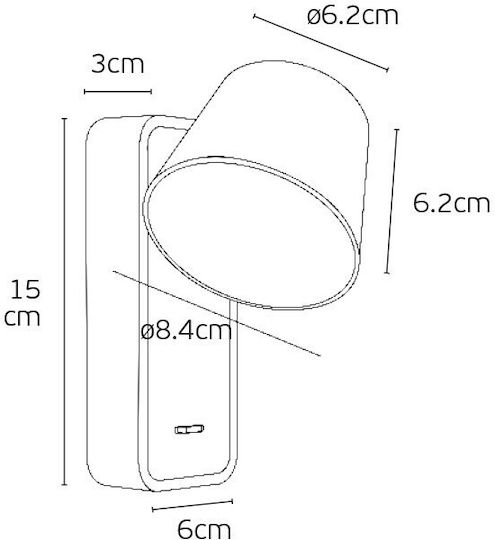 VK Lighting LED Θερμό Λευκό Σποτ σε Μαύρο Χρώμα