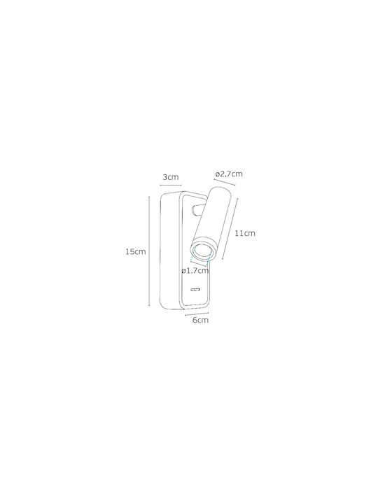 VK Lighting LED Θερμό Λευκό Σποτ σε Λευκό Χρώμα