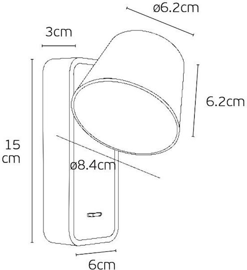 VK Lighting LED Θερμό Λευκό Σποτ σε Λευκό Χρώμα