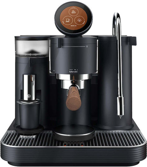 Meraki Automatic Espresso Machine 1600W 9bar Pressure with Grinder Black