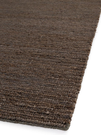 Royal Carpet Wohnzimmer Teppich Handgefertigt Sommer aus Jute 160x230cm Anthrazit