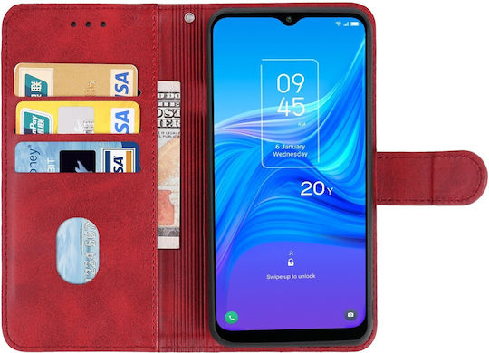 Book Tempered Glass Κόκκινο (Alcatel 1S 2021)