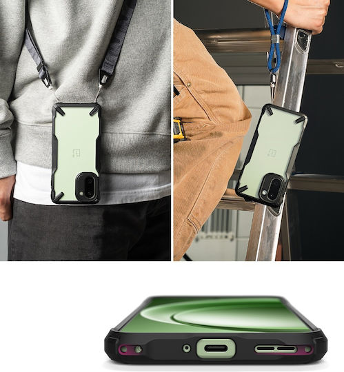 Ringke Fusion X Bumper Σιλικόνης / Πλαστικό με Λουράκι Μαύρο (OnePlus 15R)
