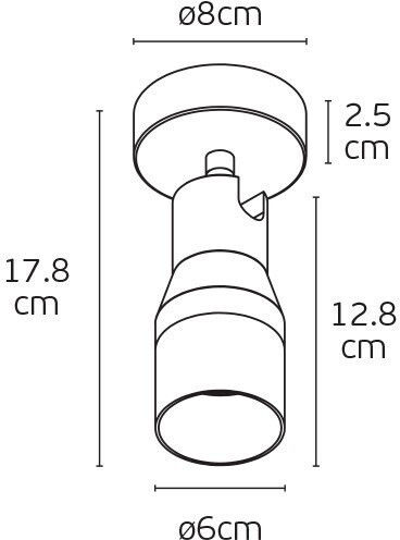 VK Lighting Σποτ σε Μαύρο Χρώμα