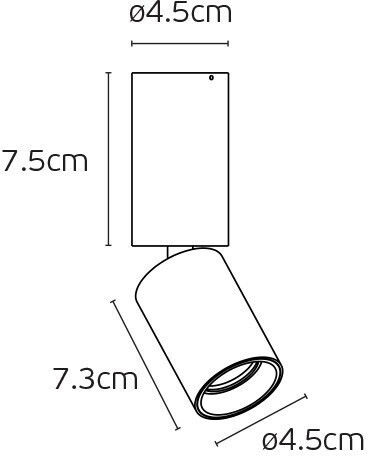 VK Lighting LED Θερμό Λευκό Σποτ σε Λευκό Χρώμα
