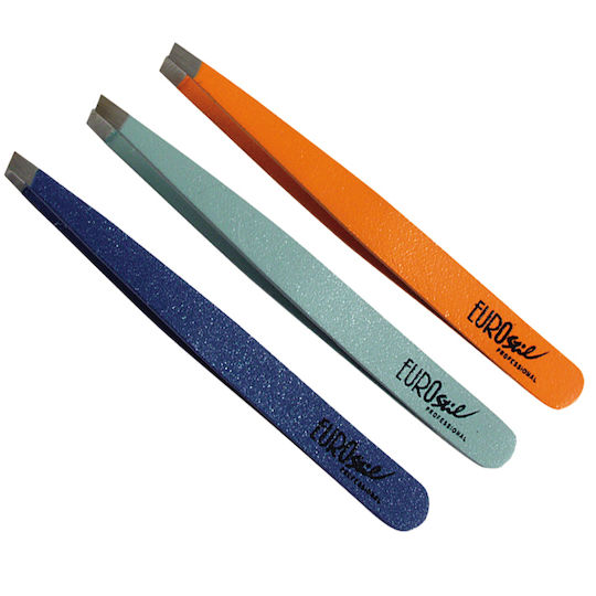 Eurostil Τσιμπιδάκι Φρυδιών Orange Inox 95mm 02742