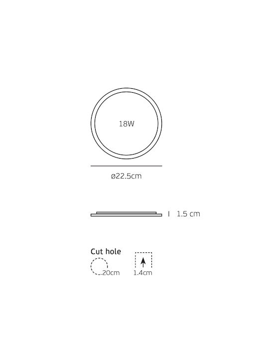 VK Lighting Metallic Recessed Spot with Built-in LED and Adjustable White Light White 22.5x22.5cm VK Lighting Metallic Recessed Spot with Built-in LED and Adjustable White Light White 22.5x22.5cm