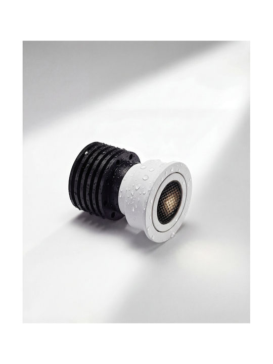 VK Lighting Metallic Recessed Spot with Built-in LED and Natural White Light Black 6.2x6.2cm