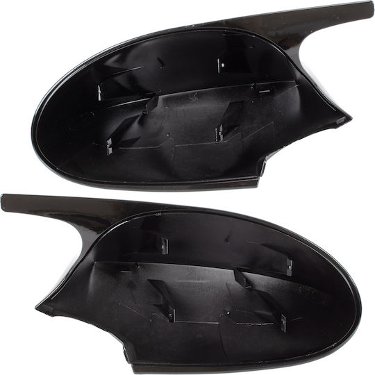 Bmw 3 E90 E91 E92 E93 05-09 Mirror Cover Black Glossy Left + Right 2 Pcs Set