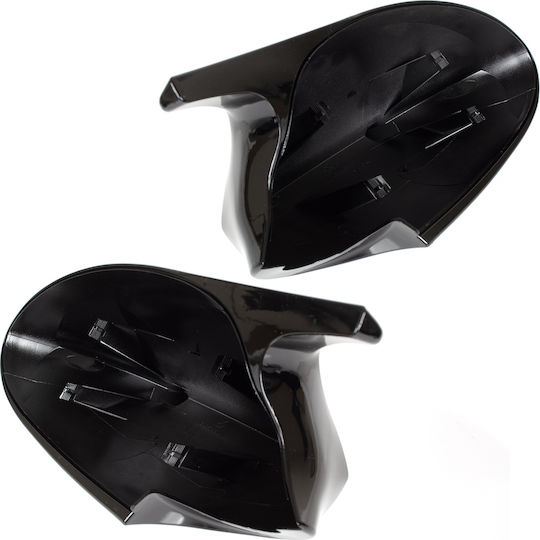 Bmw 3 E90 E91 E92 E93 05-09 Mirror Cover Black Glossy Left + Right 2 Pcs Set