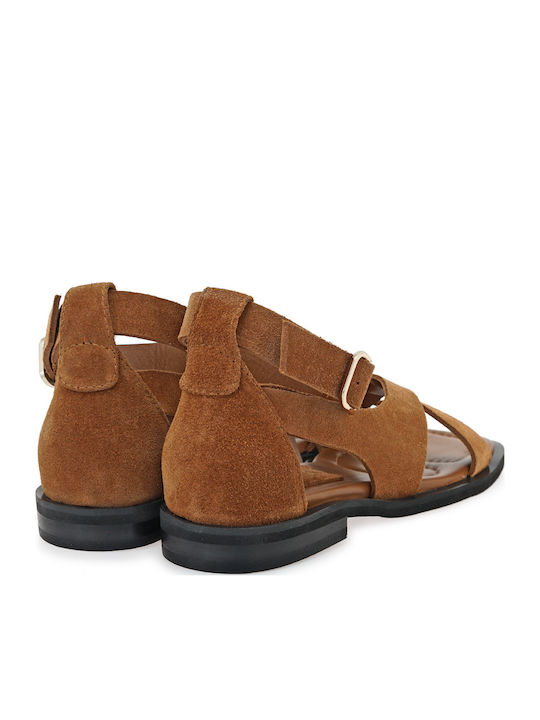 Women's Flat Sandals Tabac Brown