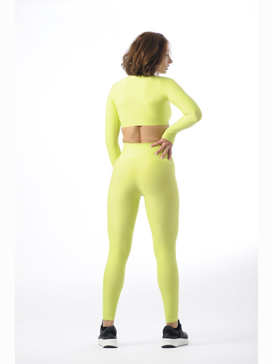 Training Women's Set with Long Leggings Light Green