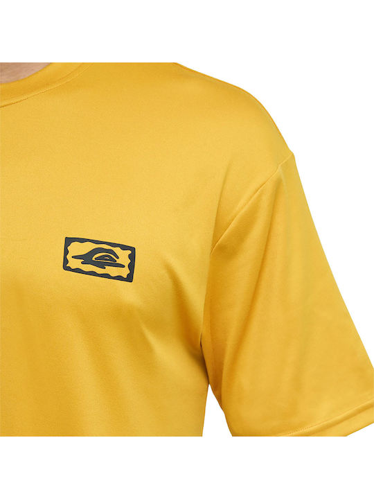 Quiksilver Nomad UPF 50+ Ανδρική Κοντομάνικη Αντηλιακή Μπλούζα Κίτρινη