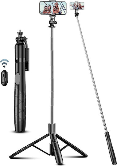 Selfieshow Selfie Stick Trepied Telecomandă Compact Stabil Rotire 360° Pliabil 180 Cm Potrivit Pentru Smartphone-uri Camere Gopro
