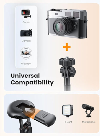 Anxre Nt79 Selfie-Stick Tripod Fernsteuerung Kompakt Stabil Faltbar 180 Cm Für Handy Kamera Gopro