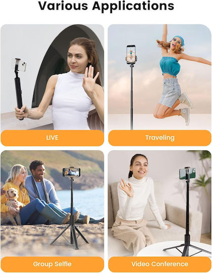 Anxre Nt79 Selfie-Stick Tripod Fernsteuerung Kompakt Stabil Faltbar 180 Cm Für Handy Kamera Gopro