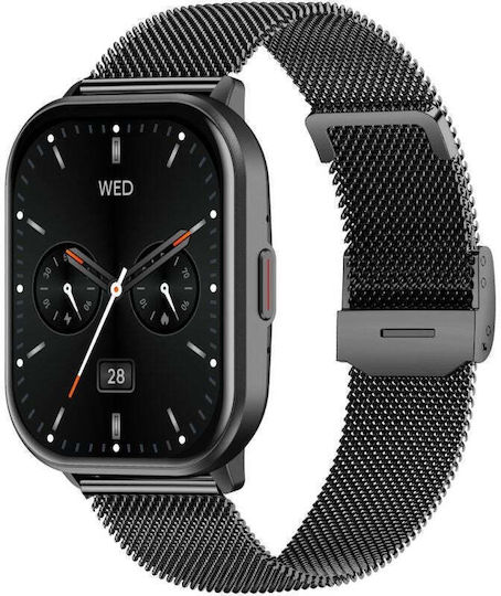 Gravity GT43-5 47mm Smartwatch με Παλμογράφο (Black)