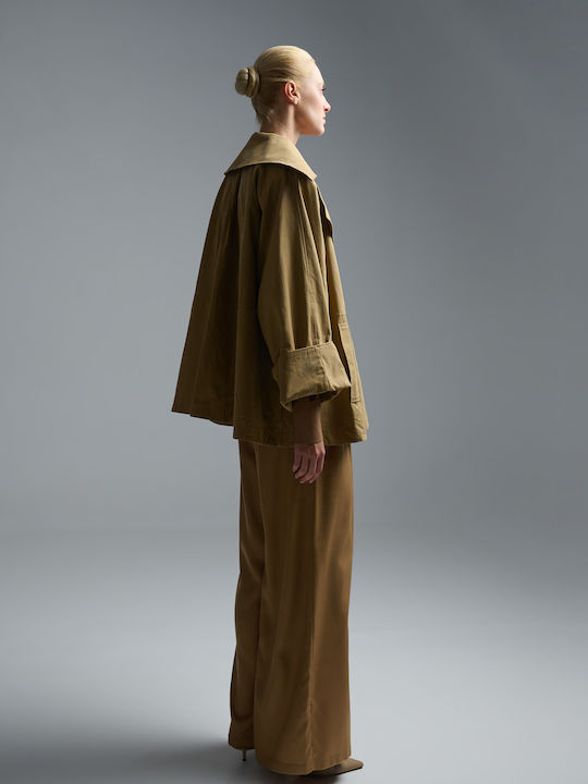 Women's Camel Half Coat